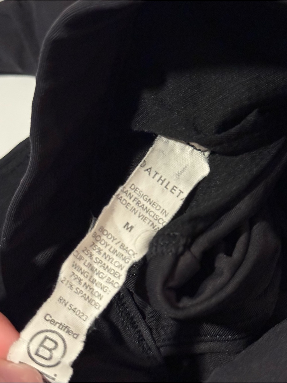 Athleta Racerback Sports Bra - Black - Picture 4 of 4